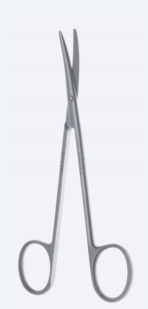 Ножиці, хірургічні, "Metzenbaum-Fino", дисекційні, вигнуті, тупокінцеві, загальна довжина 180 мм, 7 1/8". Бренд - Asanus Medizintechnik Gmb, Німеччина